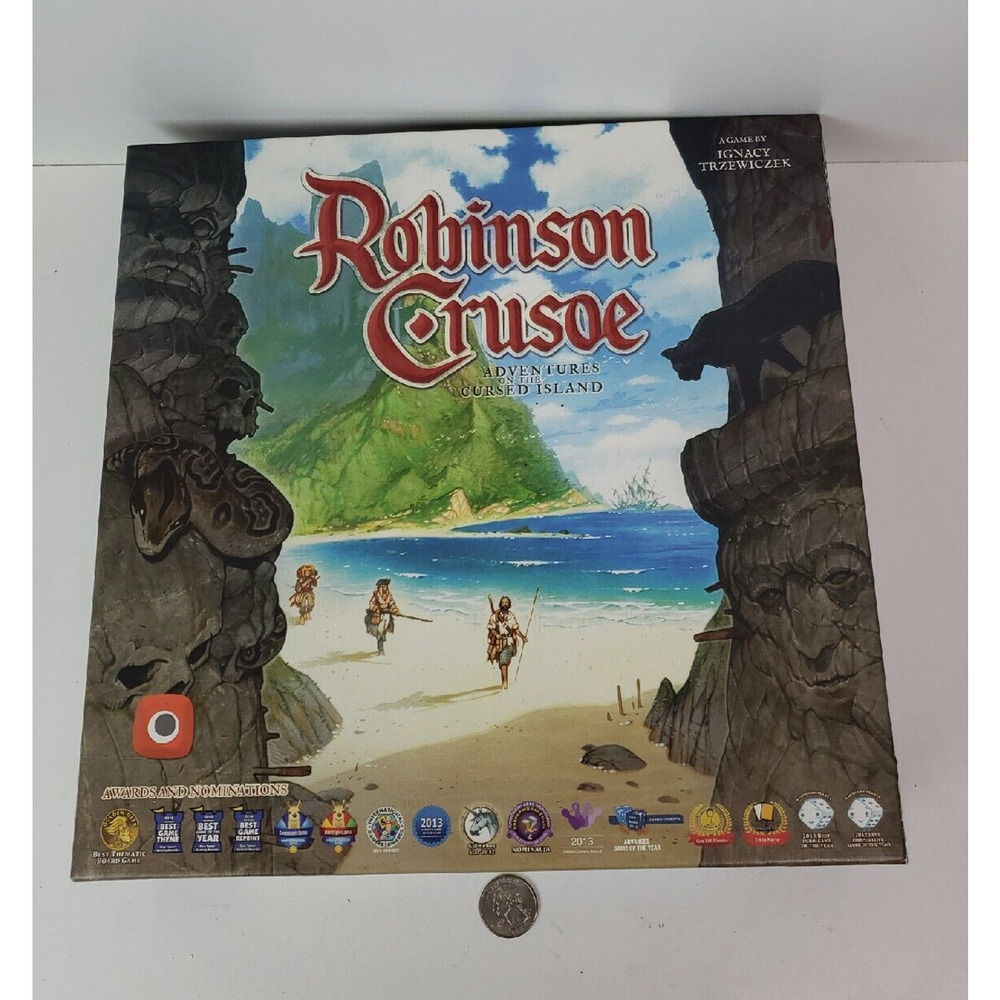 Robinson Crusoe Adventures on the Cursed Island 2017 Board Game 100% Complete!